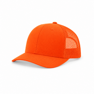 Custom Richardson 882 Blaze Orange 6-Panel Trucker Hat + Logo